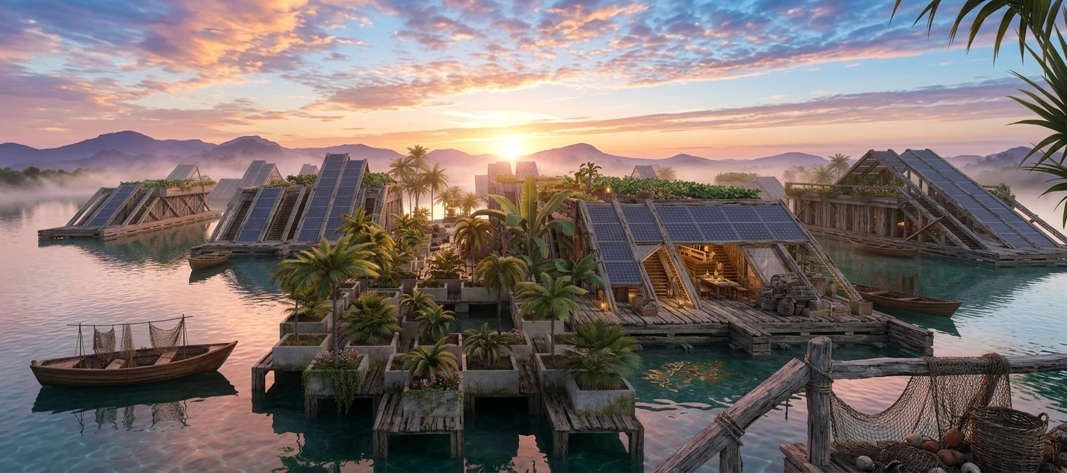 Floating City, Kiribati — render 1 di 2