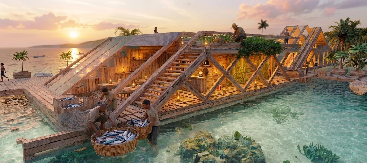 Floating City, Kiribati — render 2 di 2